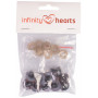 Infinity Hearts Yeux de Sécurité / Yeux Amigurumi Marron 18mm - 5 paires