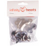 Infinity Hearts Yeux de sécurité / Yeux Amigurumi Marron 20mm - 5 paires
