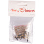 Infinity Hearts Yeux de sécurité / Yeux Amigurumi Jaune 8mm - 5 paires