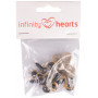 Infinity Hearts Yeux de sécurité / Yeux Amigurumi Jaune 12mm - 5 paires