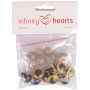Infinity Hearts Yeux de Sécurité Peluche / Yeux Amigurumi Jaune 18mm - 5 kits