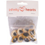 Infinity Hearts Yeux de Sécurité Peluche / Yeux Amigurumi Jaune 25mm - 5 kits