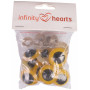 Infinity Hearts Yeux de Sécurité Peluche / Yeux Amigurumi Jaune 30mm - 5 kits