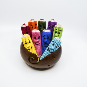 KreaLoui Crayons de couleur - Patron de Crayons de Couleur au Crochet 11cm