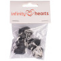 Cœurs Infinity pour yeux de sécurité 14-16mm Noir - 5 sets