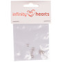 Porte-clés Infinity Hearts argenté fin 5 mm - 10 pièces