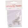 Infinity Hearts Anneau Porte-Clé Fin Argent 10mm - 10 pces