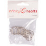 Infinity Hearts Porte-clés Fin Argenté 20mm - 10 pcs