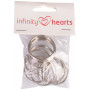 Porte-clés Infinity Hearts Argent fin 35mm - 10 pcs