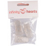 Infinity Hearts Clips de Bretelle en Plastique Transparent 20mm - 3 pcs