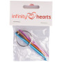 Infinity Hearts Crochet avec Anneaux Porte-Clé 3-5mm 3 tailles