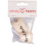 Infinity Hearts Ruban Tissu Fait Main 15mm - 3 mètres