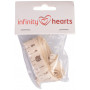 Infinity Hearts Tissu Rubans/Etiquettes Rubans Ruban de mesure motifs 15mm - 3 mètres