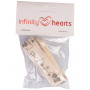 Infinity Hearts Ruban Tissu Motifs Couture Noir 15mm - 3 mètres