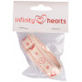 Infinity Hearts Ruban Tissu Motifs Fleurs Assorties Rouge 15mm - 3 mètres