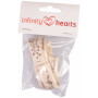 Infinity Hearts Tissu Rubans/Etiquettes Rubans Faits à la main ass. Motifs Noir 15mm - 3 mètres