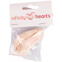 Infinity Hearts Ruban Tissu Fait Main avec Cœurs 15mm - 3 mètres