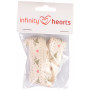 Infinity Hearts Fabric Ribbons/Labels Rubans Love Doves &amp; Hearts 15mm - 3 mètres