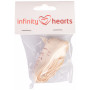 Infinity Hearts Ruban en Tissu/Étiquette Hugs and Kisses 15mm - 3 mètres