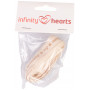 Infinity Hearts Ruban Tissu Mots Assorties avec Cœurs 15mm - 3 mètres