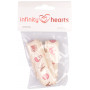 Infinity Hearts Tissu Rubans/Etiquettes Rubans Coudre des motifs ass. couleurs 15mm - 3 mètres