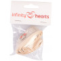 Infinity Hearts Ruban Tissu Étiquettes Fait par Motifs Assortis 20mm - 3 mètres