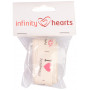Infinity Hearts Ruban Tissu Fait Main Motifs Assortis 20mm - 3 mètres