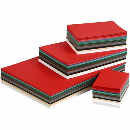 Papier cartonné Noël, ass. de couleurs, A3,A4,A5,A6, 180 gr, 1500