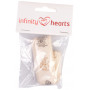 Infinity Hearts Fabric Ribbons/Labels Rubans Motifs papillons 20mm - 3 mètres