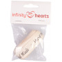 Infinity Hearts Ruban Tissu Fait Main 25mm - 3 mètres