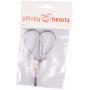 Ciseaux de broderie Infinity Hearts argenté brillant 10cm - 1 pièce