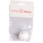Infinity Hearts Seleclips Silicone Round White 3.5x3.5cm - 1 piece