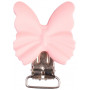Infinity Hearts Clip de Sangle en Silicone Papillon Rose 3,5x3,8cm - 1 pièce