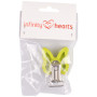 Infinity Hearts Silicone Seleclips Silicone Butterfly Green 3.5x3.8cm - 1 piece