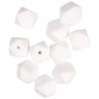 Infinity Hearts Beads Geometric Silicone White 14mm - 10 pcs.