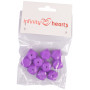 Perles Infinity Hearts perles géométriques en silicone perles géométriques violettes 14mm - 10 pcs.