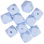 Infinity Hearts Perles Géométriques Silicone Bleu ciel 14mm - 10 pcs