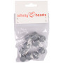 Infinity Hearts Beads Geometric Silicone Grey 14mm - 10 pcs.