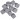 Infinity Hearts Beads Geometric Silicone Grey 14mm - 10 pcs.