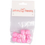 Infinity Hearts Perles Géométriques silicone Rose 14mm - 10 pces