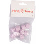 Perles Infinity Hearts Beads Perles géométriques en silicone violet clair 14mm - 10 pcs.