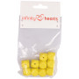 Infinity Hearts Beads Geometric Silicone Yellow 14mm - 10 pcs.