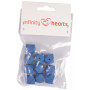 Perles de silicone géométriques Infinity Hearts Silicone géométrique Navy Blue 14mm - 10 pcs.