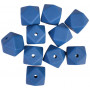 Perles de silicone géométriques Infinity Hearts Silicone géométrique Navy Blue 14mm - 10 pcs.