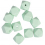 Infinity Hearts Perles Géométriques Silicone Vert menthe 14mm - 10 pcs