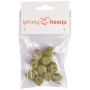 Infinity Hearts Beads Geometric Silicone Army Green 14mm - 10 pcs.