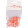 Infinity Hearts Beads Geometric Silicone Dark Orange 14mm - 10 pcs.