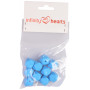 Perles Infinity Hearts perles géométriques en silicone bleu géométrique 14mm - 10 pcs.