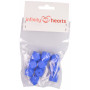 Infinity Hearts Perles Géométriques silicone Bleu Royal 14mm - 10 pces