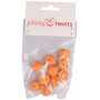 Infinity Hearts Beads Geometric Silicone Orange 14mm - 10 pcs.